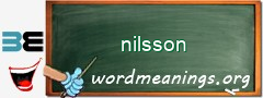 WordMeaning blackboard for nilsson